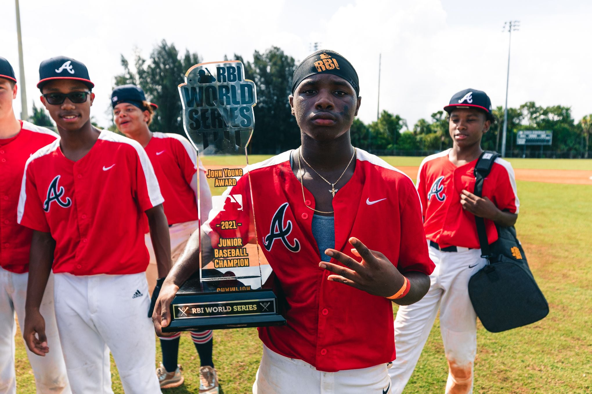 X 上的Atlanta Braves：「Congratulations to the Atlanta Braves RBI team for  winning the Junior Division Championship of the 2021 @MLBRBI World Series!   / X