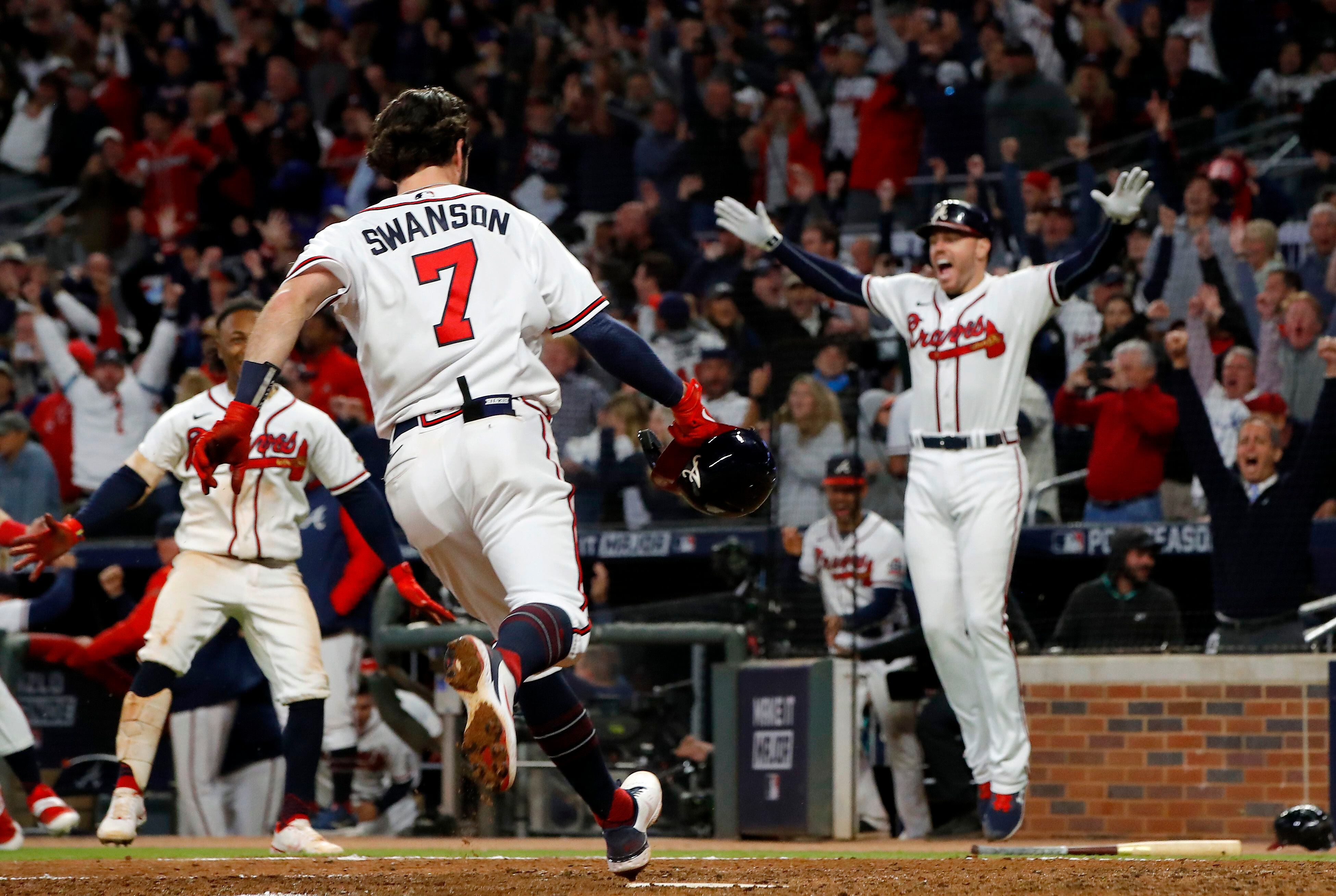 Eddie Rosario's big night, walk-off single leads to Braves win in Game 2 –  WSB-TV Channel 2 - Atlanta