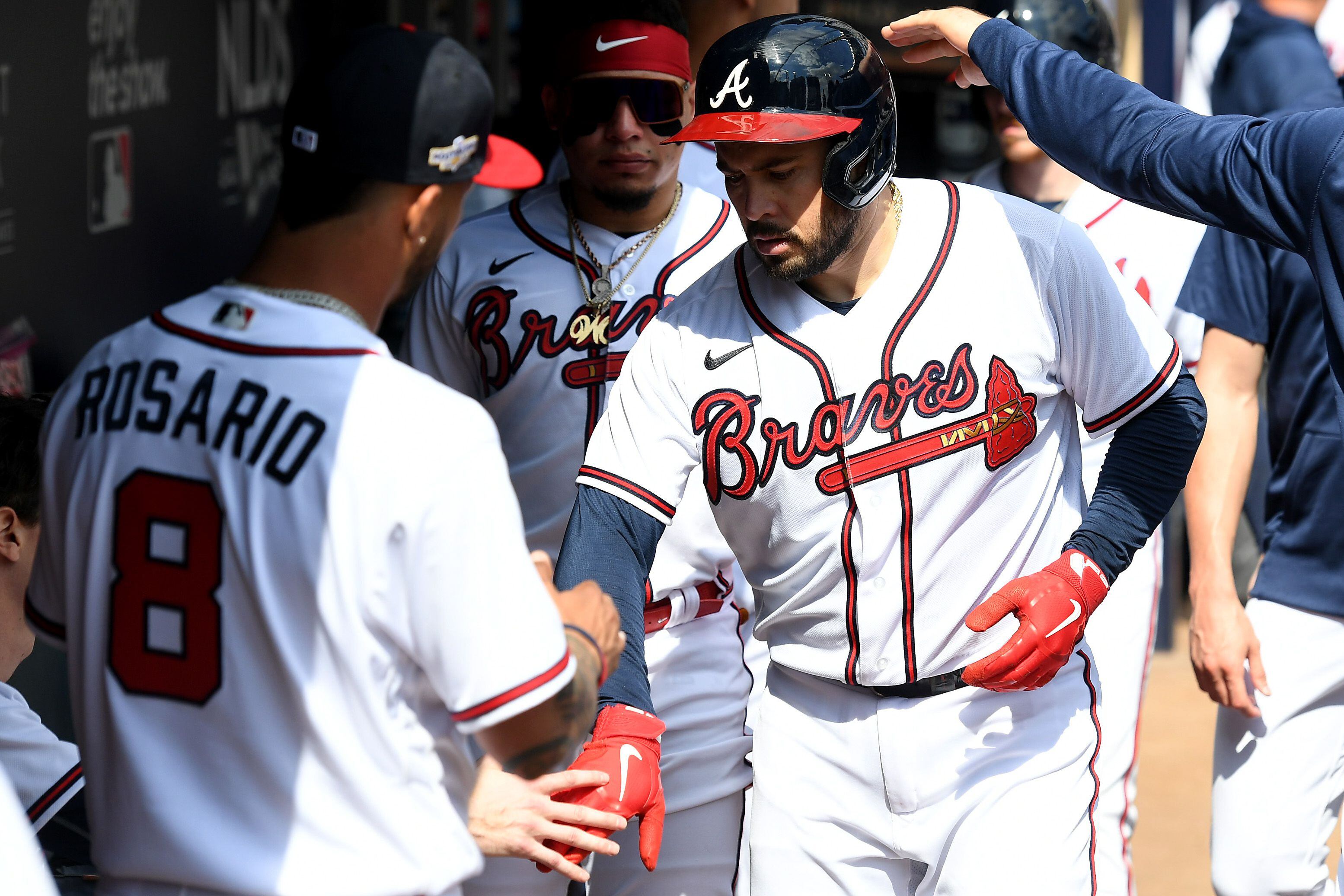 Orlando Arcia of the Atlanta Braves arrives with this family to the News  Photo - Getty Images