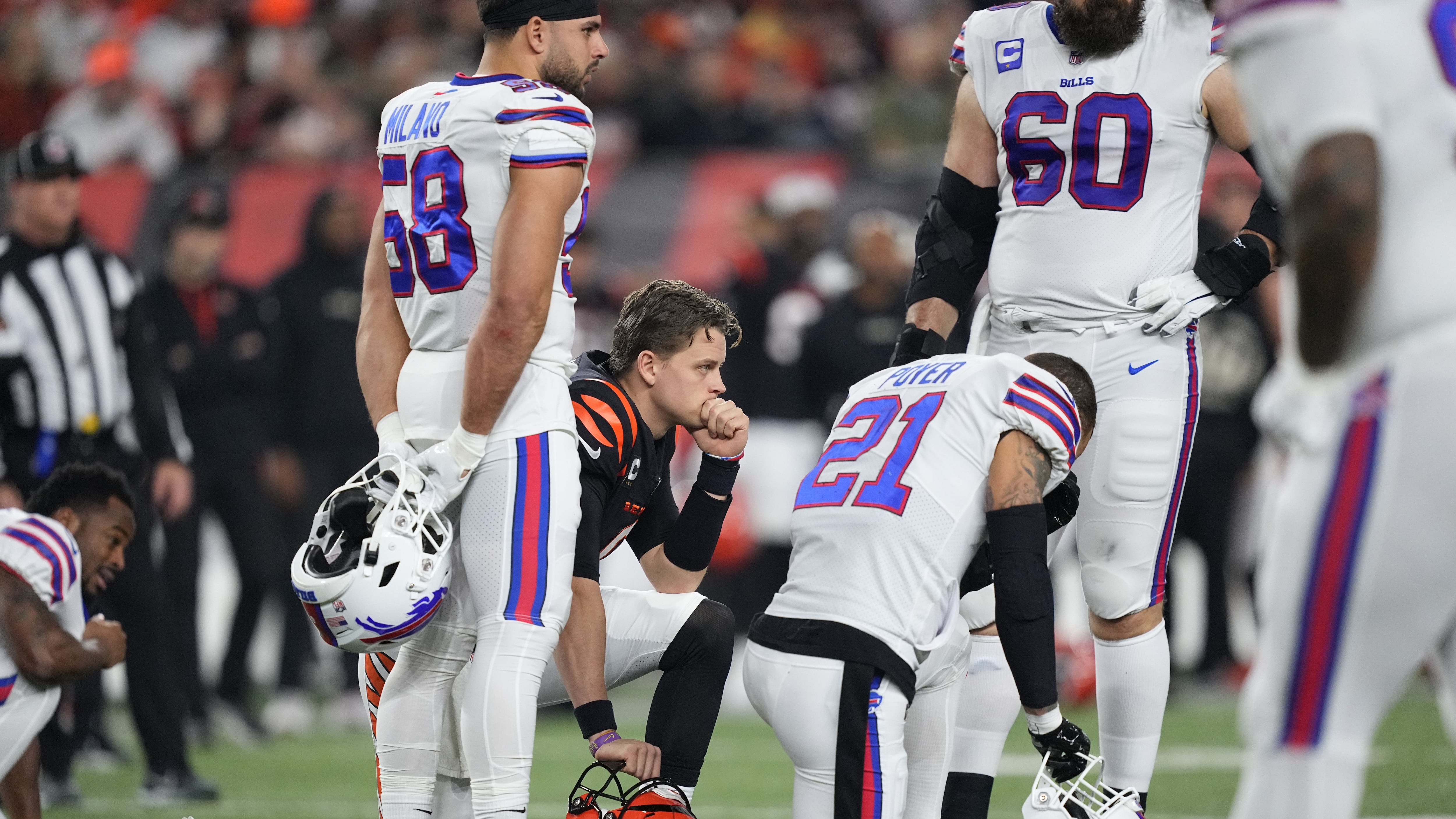 Tre'Davious White and Mitch Morse of the Buffalo Bills react to News  Photo - Getty Images